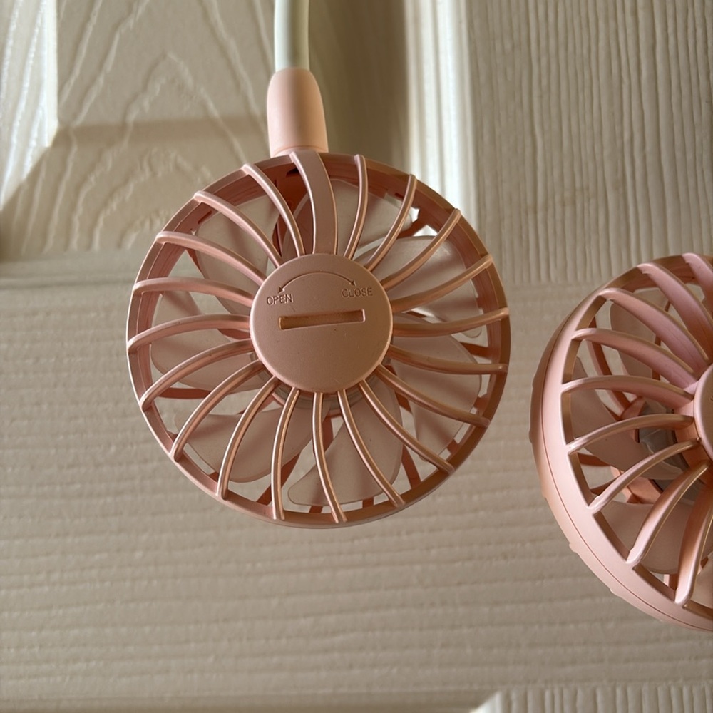 Portable Pink Neck Fan - Picture 2 of 5